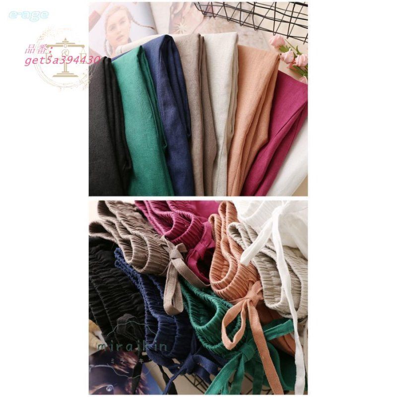 ワイドパンツ パンツ レディース 40代 春夏 綿麻 ポケット付き 美脚 ウエストゴム 着痩せ ゆったり 楽ちん ガウチョパンツ 無地 ボロングパンツ get5a394430