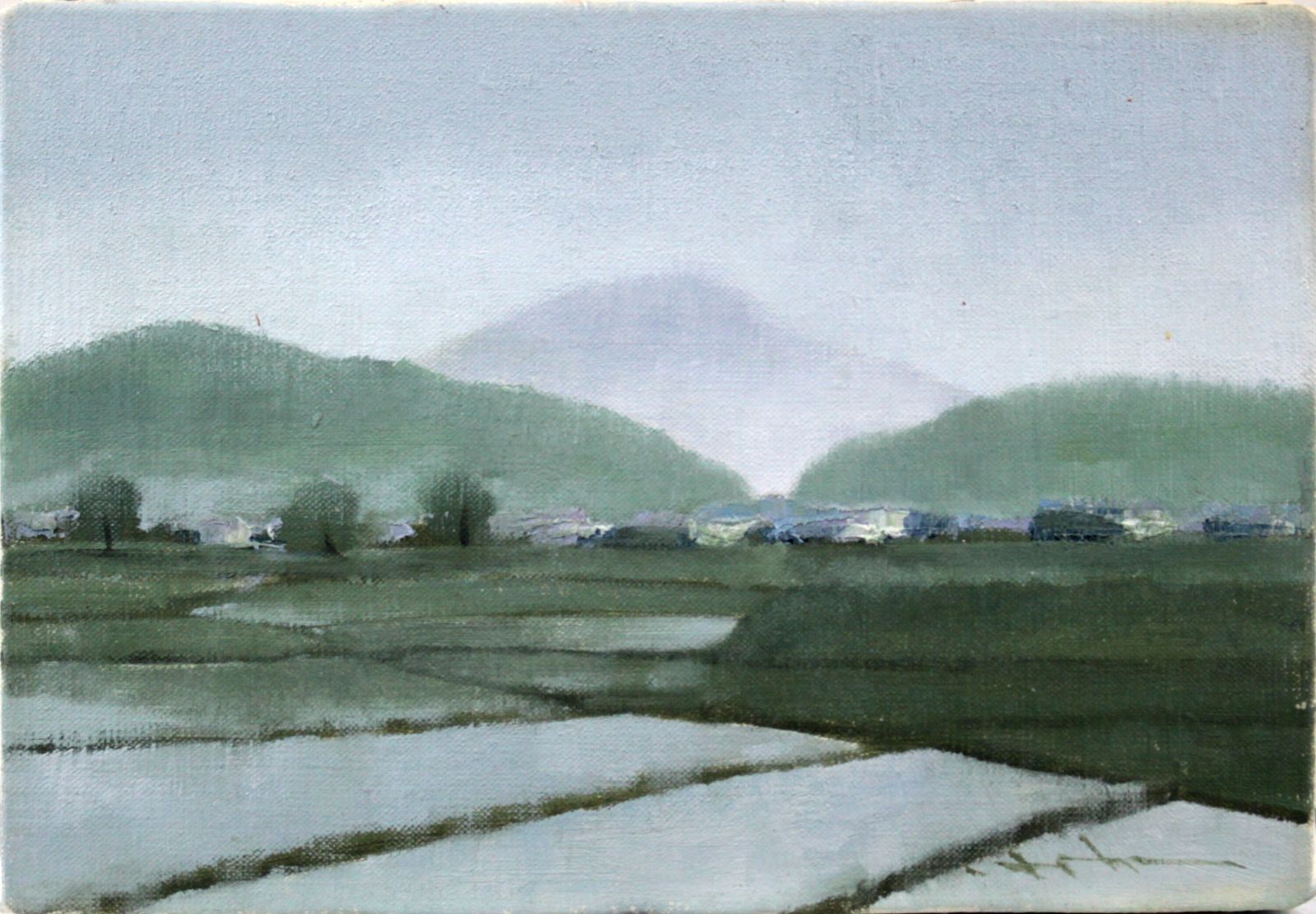 濱口 清『明日香好日』油彩画【真作保証】 絵画 - 北海道画廊 - メルカリ