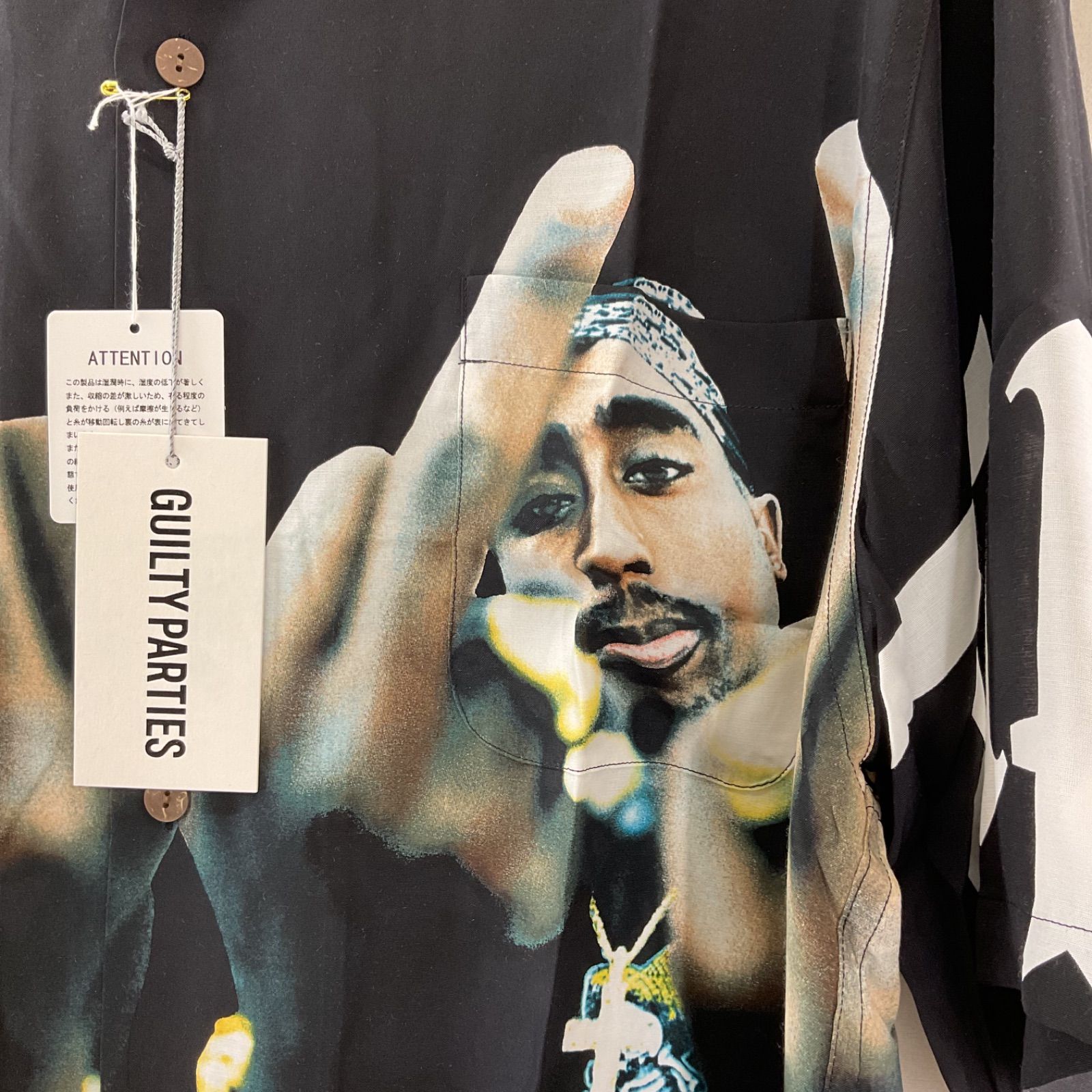 WACKO MARIA ワコマリア 2PAC S S HAWAIIAN SHIRT TYPE-1 ハワイアンシャツ M TUPAC-WM-HI01 K0110-005 214