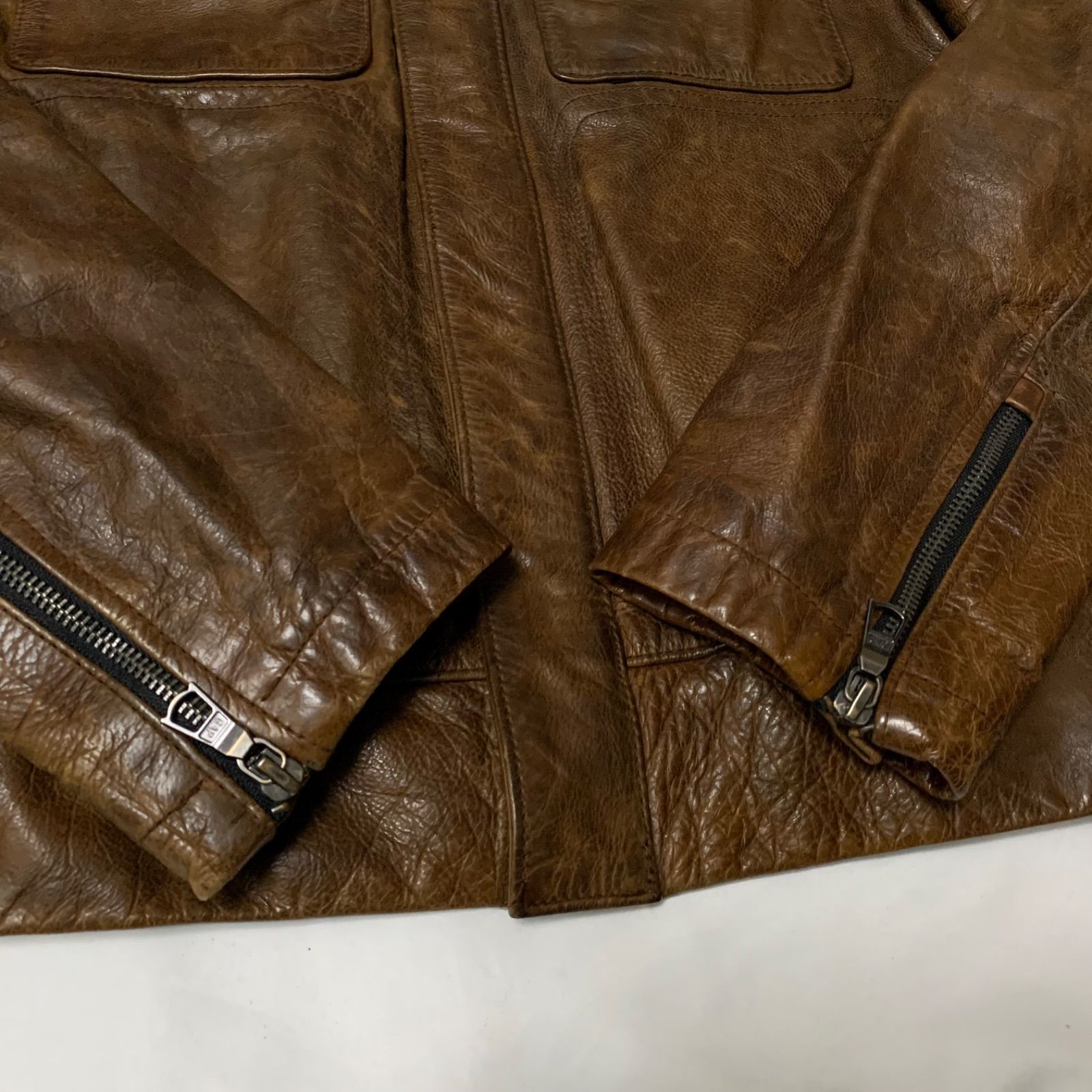 00s OLD GAP Genuine Leather Jacket オールドギャップ レザー ...