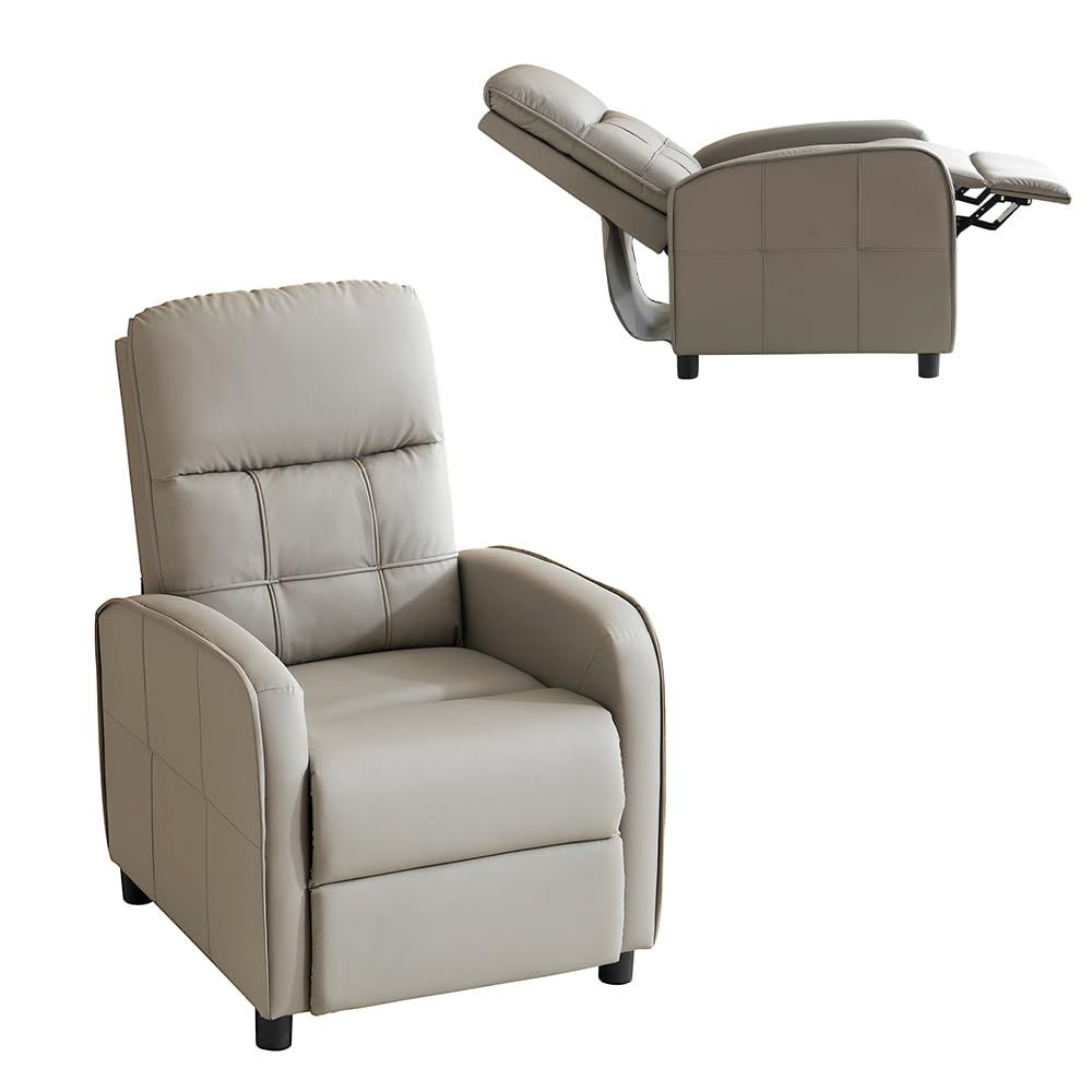 【新着商品】グレー 140° PUレザー ゲーミングチェア 一人用 ソファーベッド 一人掛け ソファー 一人用ソファー 1人掛け リクライニングソファー リクライニングソファー オーエスジェイ(OSJ)