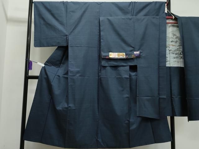 平和屋着物男性　本場大島紬　アンサンブル　豊原満照作　100亀甲　証紙付き　正絹　逸品　CAAL0810vf