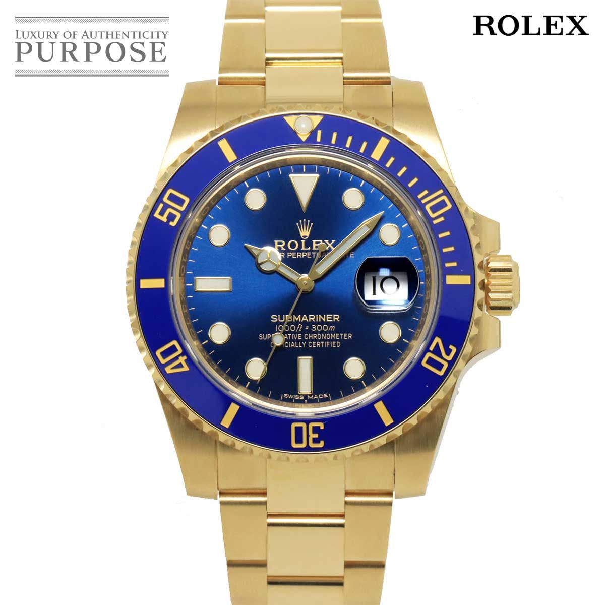 ロレックス ROLEX サブマリーナ デイト 116618LB ランダム番 ルーレット メンズ 腕時計 K18YG 金無垢 自動巻き  Submariner 90212619 - メルカリ