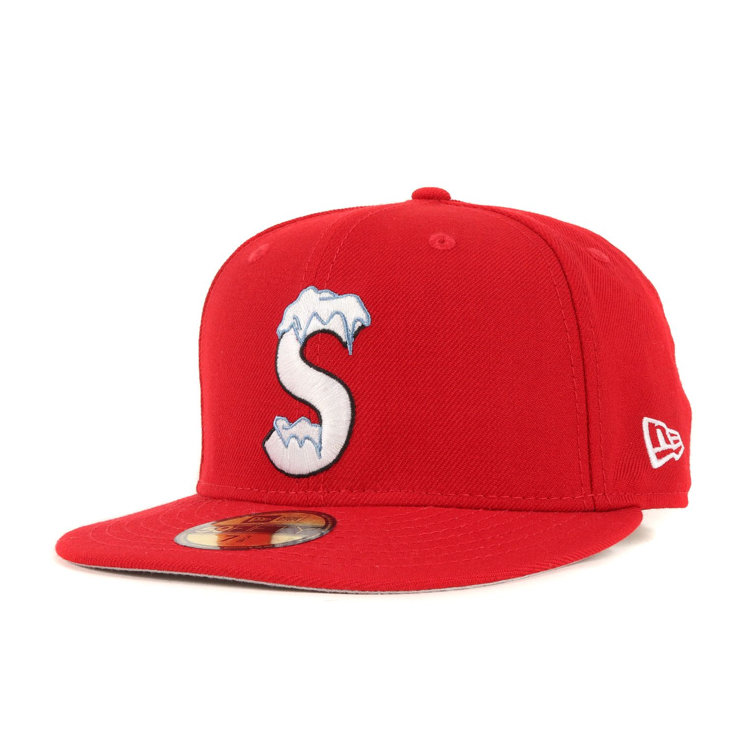 美品 Supreme シュプリーム キャップ サイズ:7 3/8(58.7cm) 20AW NEW ERA アイスSロゴ ベースボール キャップ S Logo New Era レッド 帽子 コラボ 別注【メンズ】