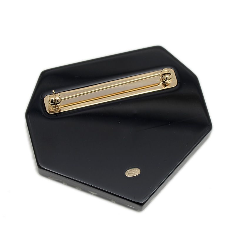 シャネル ココネージュ ブローチ プラスチック|ラインストーン ブラック D18