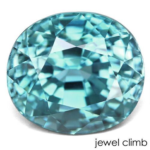 鑑別書付 エナメルブルーが素晴らしい ブルージルコン 宝石 ルース ３．３２ＣＴ