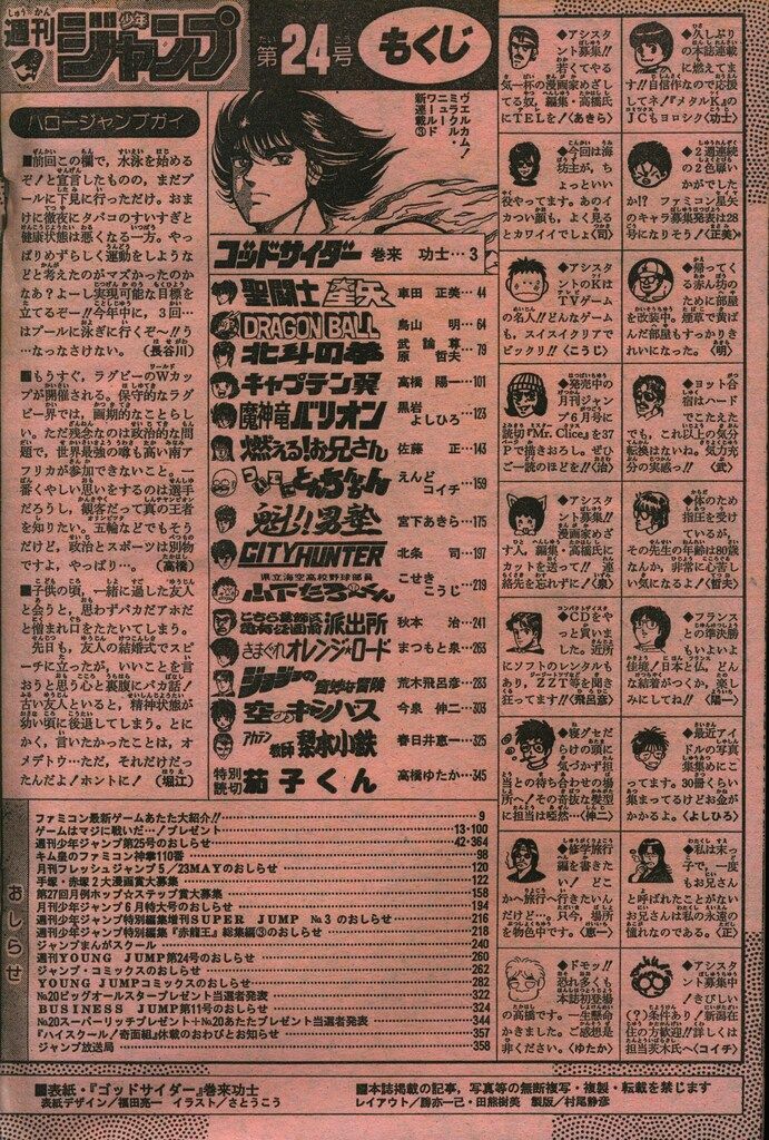 集英社 1987年(昭和62年)の漫画雑誌 週刊少年ジャンプ 1987年
