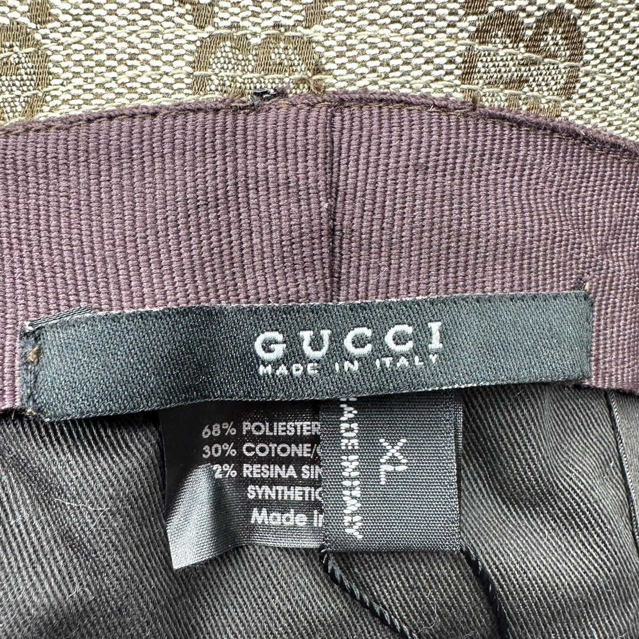 【美品】グッチ 帽子 バケットハット ベージュ キャンバス シェリーライン GUCCI(グッチ) 00's Sherry line GG canvas bucket hat シェリーライン