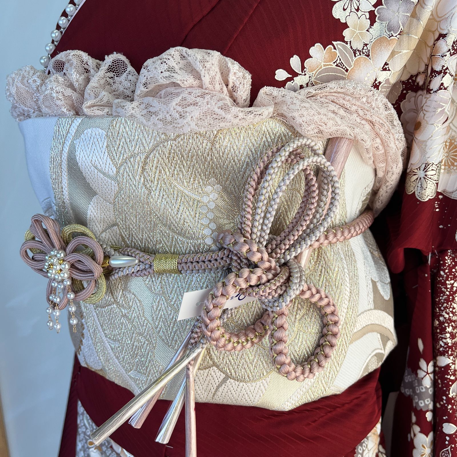 大特価】ボルドー 深い 赤 豪華 振袖 新品 新作 成人式 フルセット