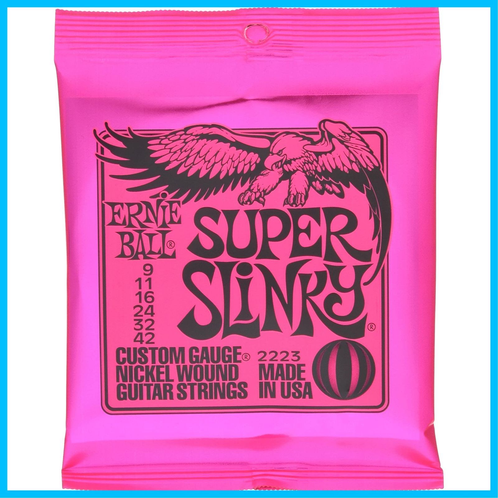 【在庫セール】【限定】正規品 ERNIE BALL 2223 エレキギター弦 (09-42) SUPER SLINKY 12Set Pack ニッケル