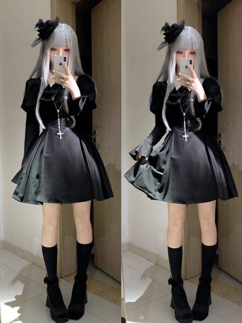 LT-75 豪華姫系 lolita 可愛 レトロ風 オリジナル 洋服 ロリータ ワンピース 美しい刺繍