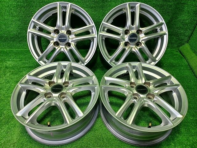 バルミナ ｱｸｱ ホイール アルミ ガンメタ 15インチ 5.5J 4穴 4本 100 45