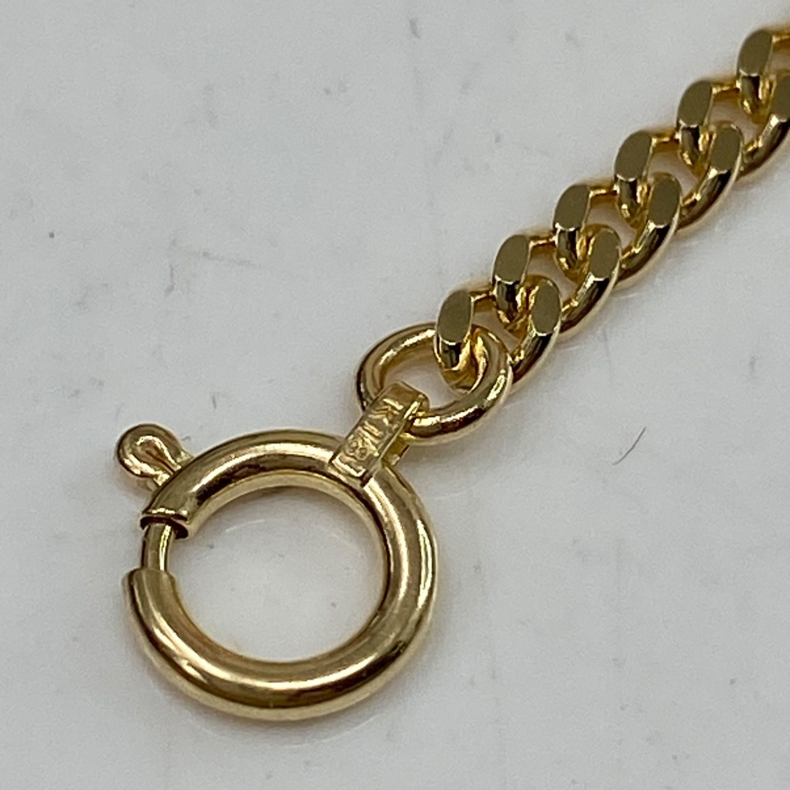 k18YG AU750 18金 幅2.3ミリ 5センチ分のイエローゴールド 延長  