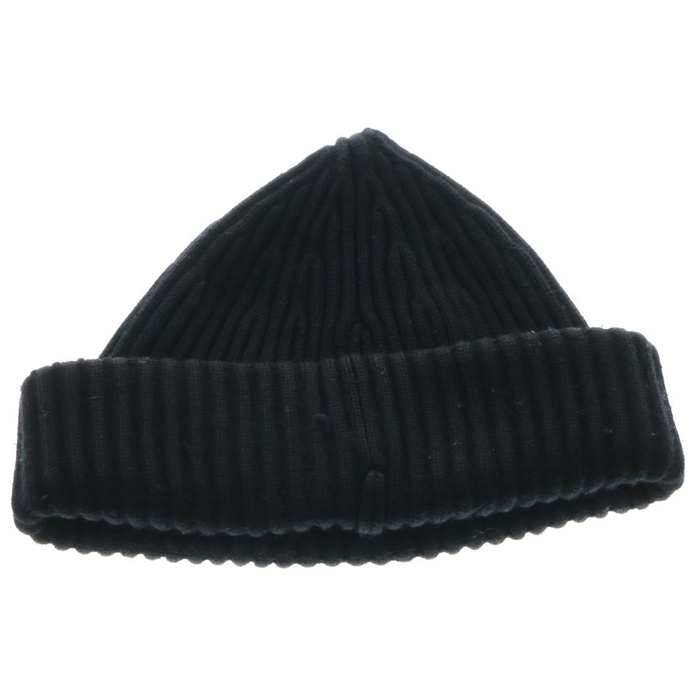 STONE ISLAND ストーンアイランド COMPASS フロントロゴ刺繍ニット帽 ビーニー ブラック