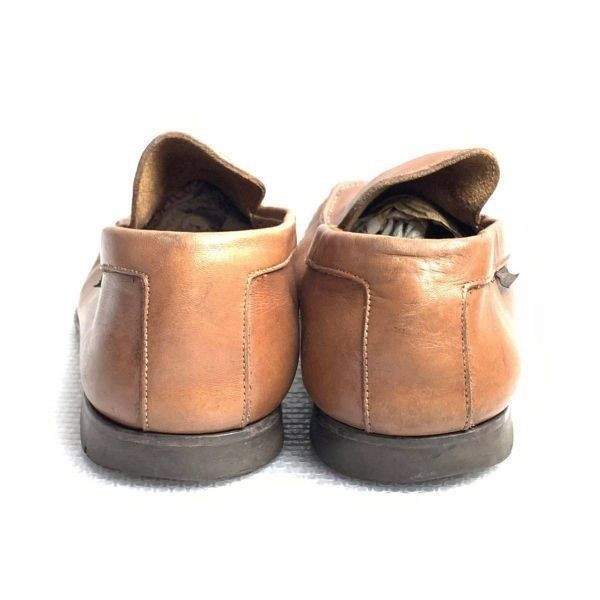 【公式正規品 3日出荷】ビンテージ品★パラブーツ★27.5-28.0-28.5cm程度★スリッポンシューズ コインローファー★ブラウン 茶色◆is7-20<sale> BOA 子供靴