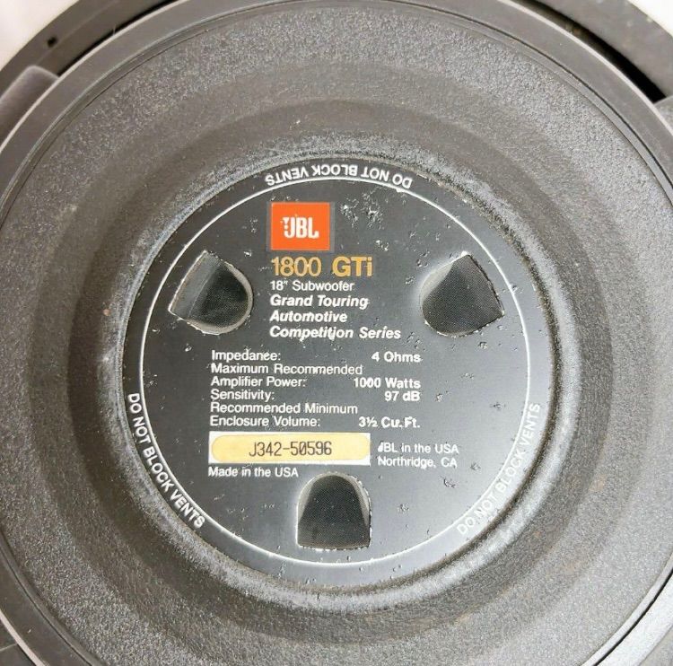 極美品】JBL 1800 GTi ウーファー 1000シリーズ 最高スペック - メルカリ