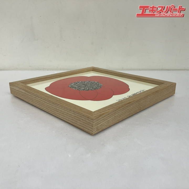 山口一郎 Hana-face red 赤 22cm×22cm 額 インテリア