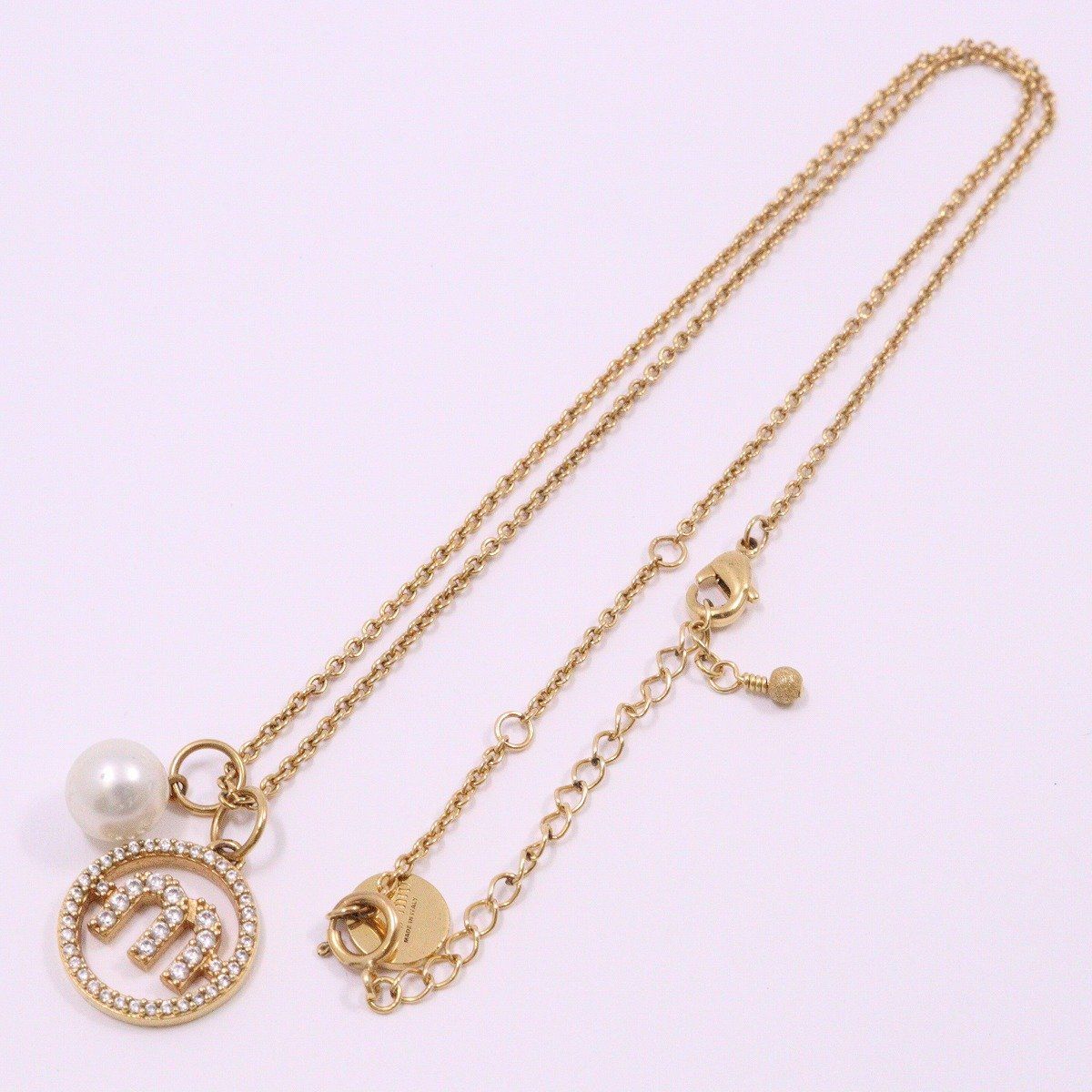 希少✨ミュウミュウ ロゴネックレス ゴールドカラー ミュウミュウ Miu Miu MIUMIU ネックレス 5IC059 2F7U ロゴ