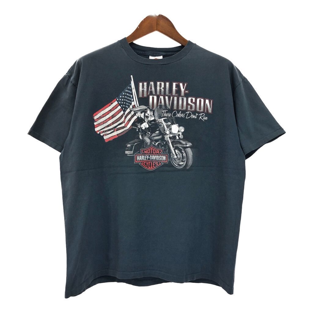 90年代 HARLEY DAVIDSON ハーレーダビッドソン バッグス バニー 半袖Ｔシャツ モーターサイクル メンズ XL 古着 U2164