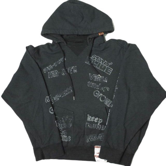 MAISON MIHARA YASUHIRO メゾン ミハラヤスヒロ 21AW 日本製 Wide Back Hoodie ペイント  スウェットプルオーバーパーカー A07HD571 48 BLACK ワイドバックフーディー トップス g14594 - メルカリ