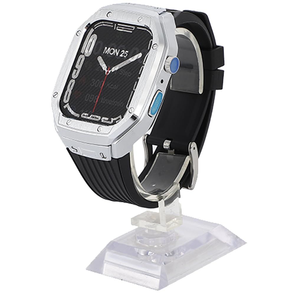 アップルウォッチ 9 / 8 / 7 41mm シルバー製カバー セミグロス加工 