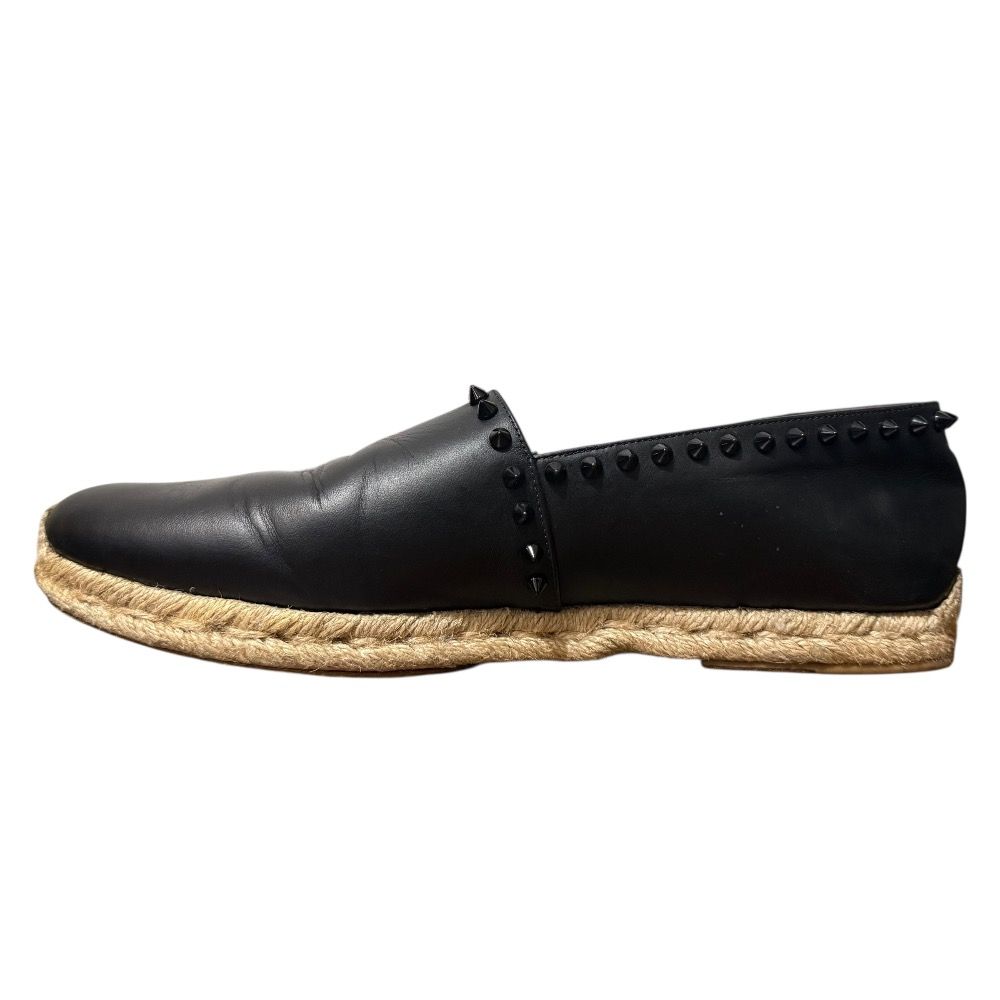  Christian Louboutin クリスチャンルブタン スタッズ エスパドリーユ スリッポン スニーカー 26 cm相当 ブラック メンズ 古着 スリッポン 靴