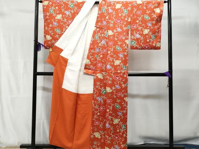 平和屋着物□上質な小紋 枝椿文 金彩 正絹 逸品 CAAV7678fb