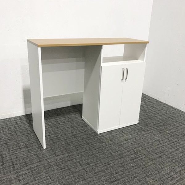 ♥ アウトレット ハイカウンター アスプルンド カフェカウンター 片面タイプ ホワイト