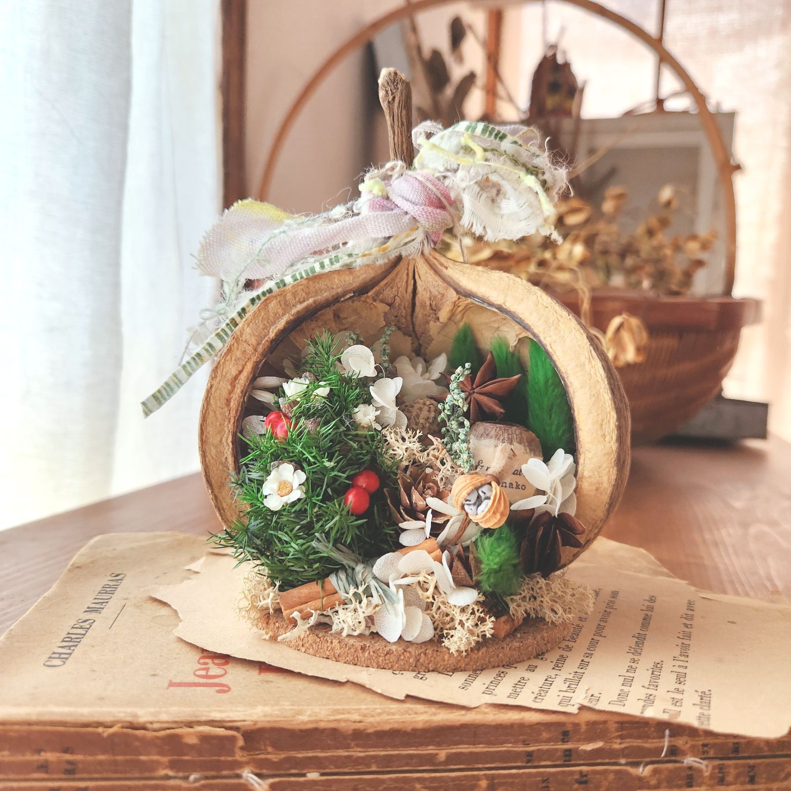 🎄X'masブッダナッツアレンジ〗クリスマス Christmas 木の実 雑貨