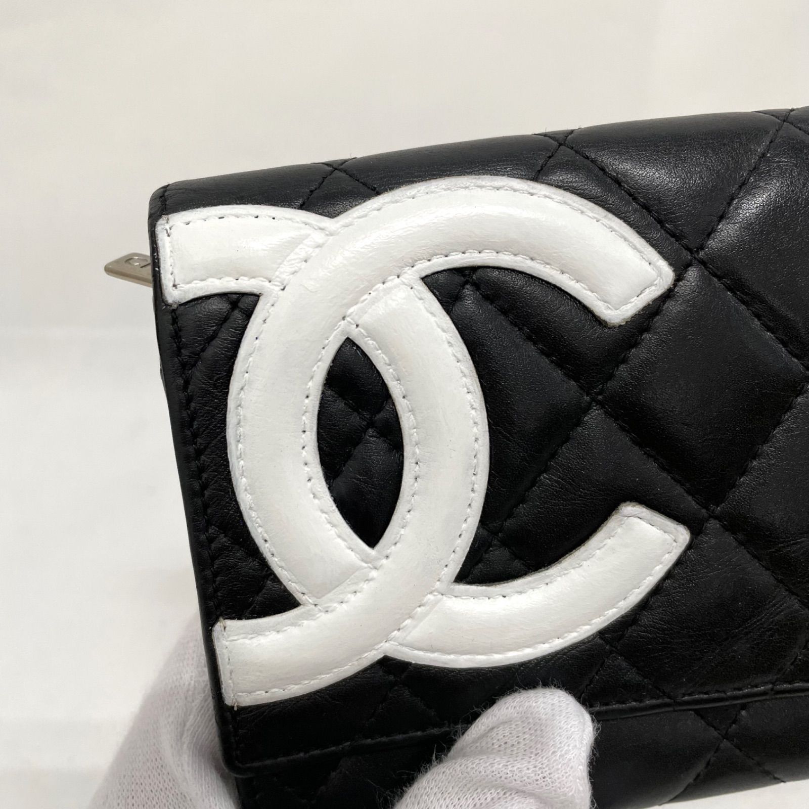 CHANEL シャネル カンボンライン マトラッセ ラムスキン ココマーク 二
