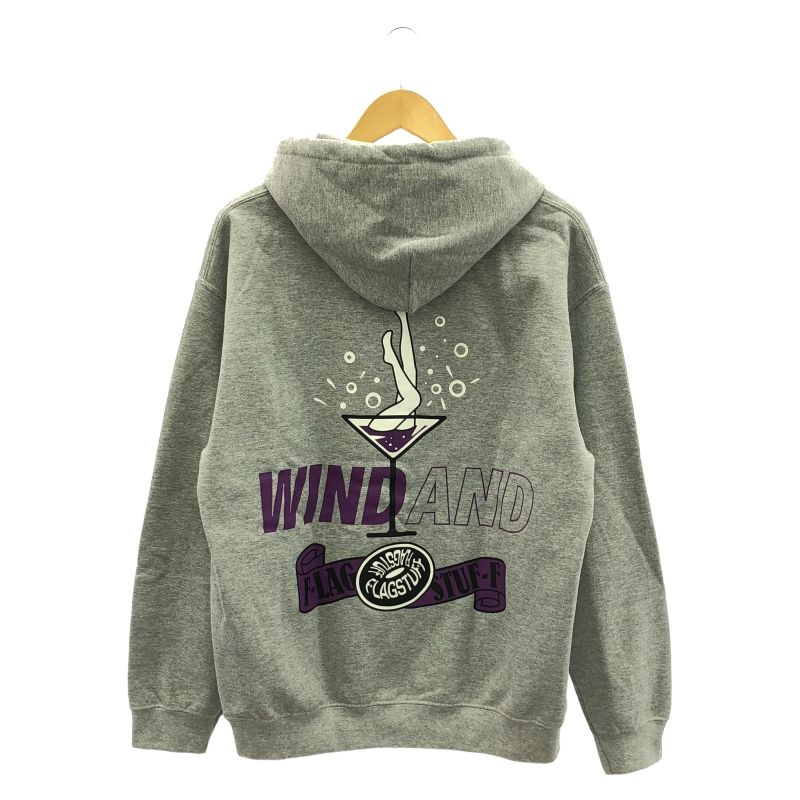 中古】WIND AND SEA×FLAGSTUFFコラボ ロゴフーディー パーカーL 21AW  