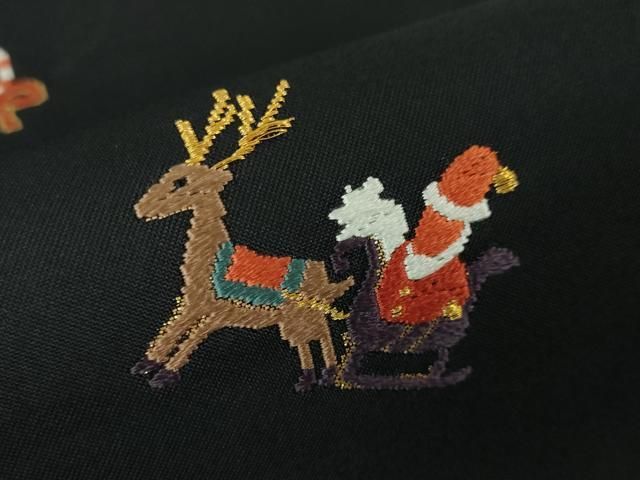 平和屋本店□極上 九寸名古屋帯 クリスマス X 