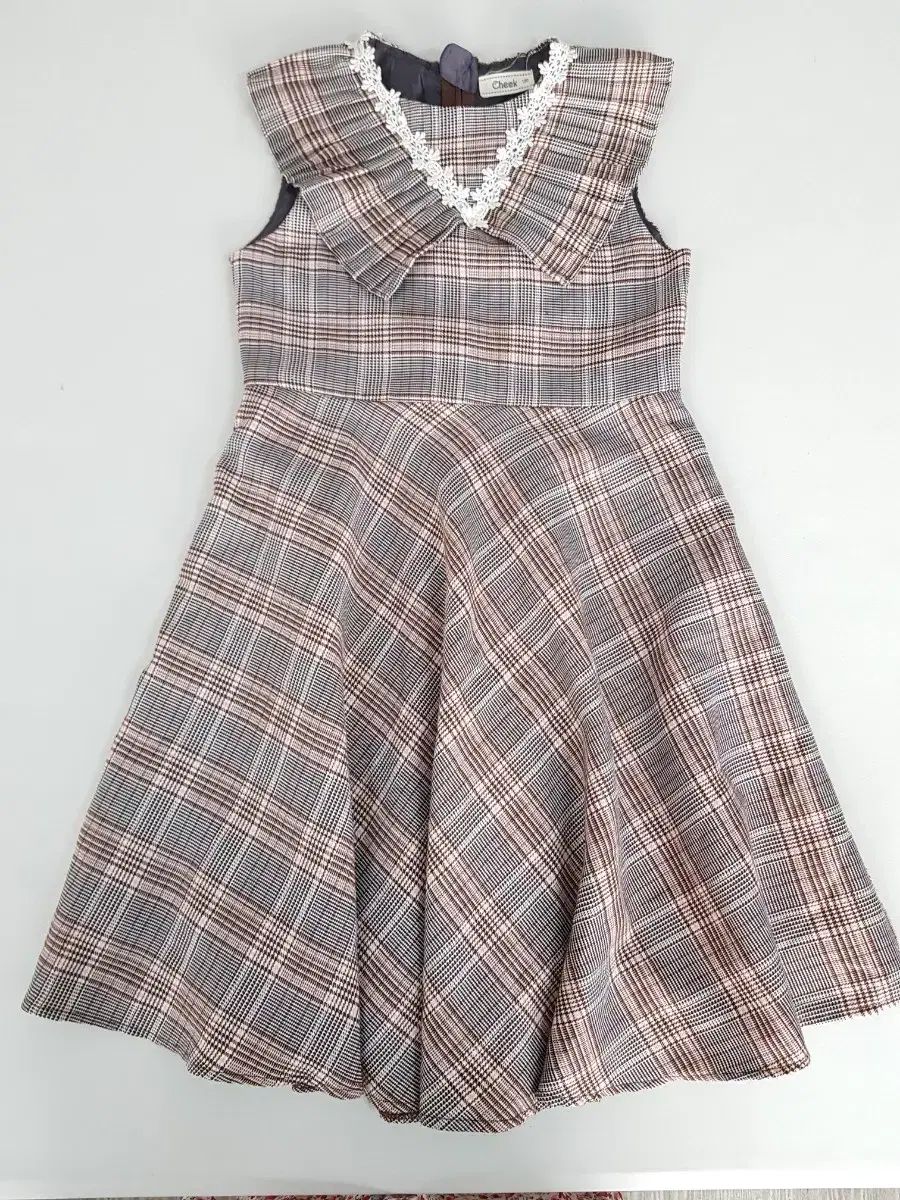 【100%新品，定番人気】 子供) チェックフレア レイヤード ワンピース ワンピース
