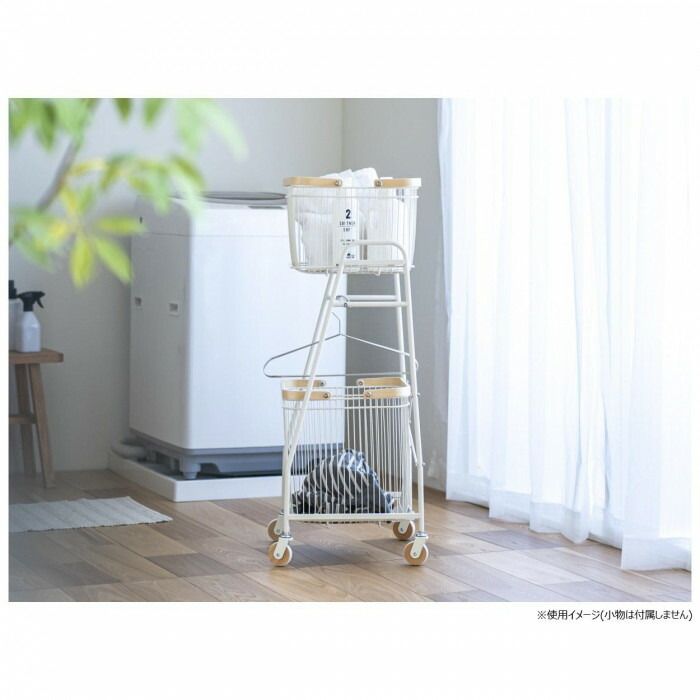 弘益 KOEKI MASH リヴ キャリーバスケットワゴンS ホワイト LIVCS2WH MARWIL-DEMENAGEMENTS_CH