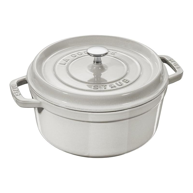 staub ストウブ ピコ ココット ラウンド カンパーニュ 24cm 大きい 両手 鋳物 ホーロー 鍋 IH対応 シリアルナンバー付き日本正規販売品 La Cocotte Round 40501-412 1