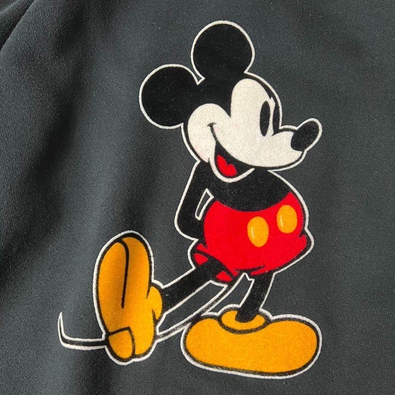Disney/スウェット/ミッキー/80s/XL/カラーフロッキー/ディズニー 80s