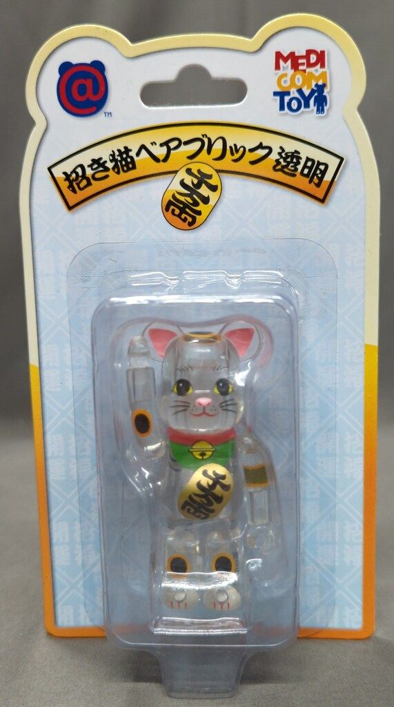 MEDICOMTOY BE@RBRICK 招き猫ベアブリック 透明 100% 100