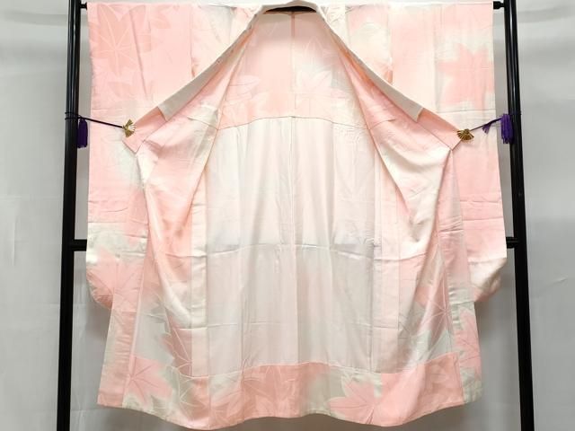 平和屋着物□長襦袢 袷 楓文 暈し染め 半衿刺繍 正絹 逸品