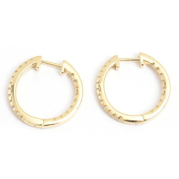 ポンテヴェキオ ピアス レディース ダイヤ フープ ピアス D0.17ct×2 