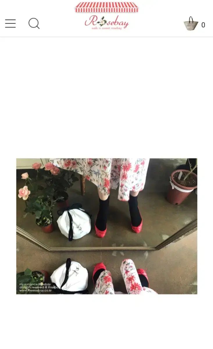 ローズベイチェリーフラットシューズ