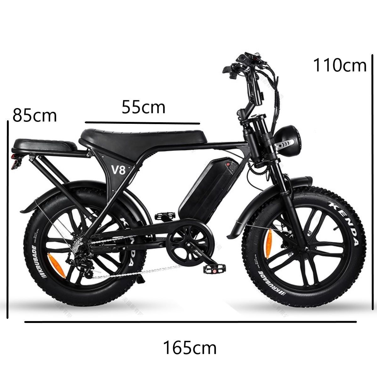 中古V8 20 モペット48V電動自転車 20インチ 電動バイク UNIBUY V8 自転車750W 48V15Ah 極太タイヤ マウンテンバイク