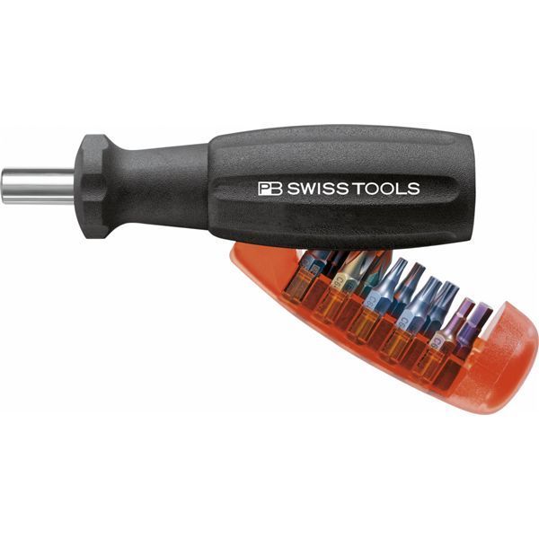 PB SWISS TOOLS ピービースイスツールズ 10本組 インサイダー1 4ビットC6シリーズ付 20mmショートブレード差替ドライバー 6510.20
