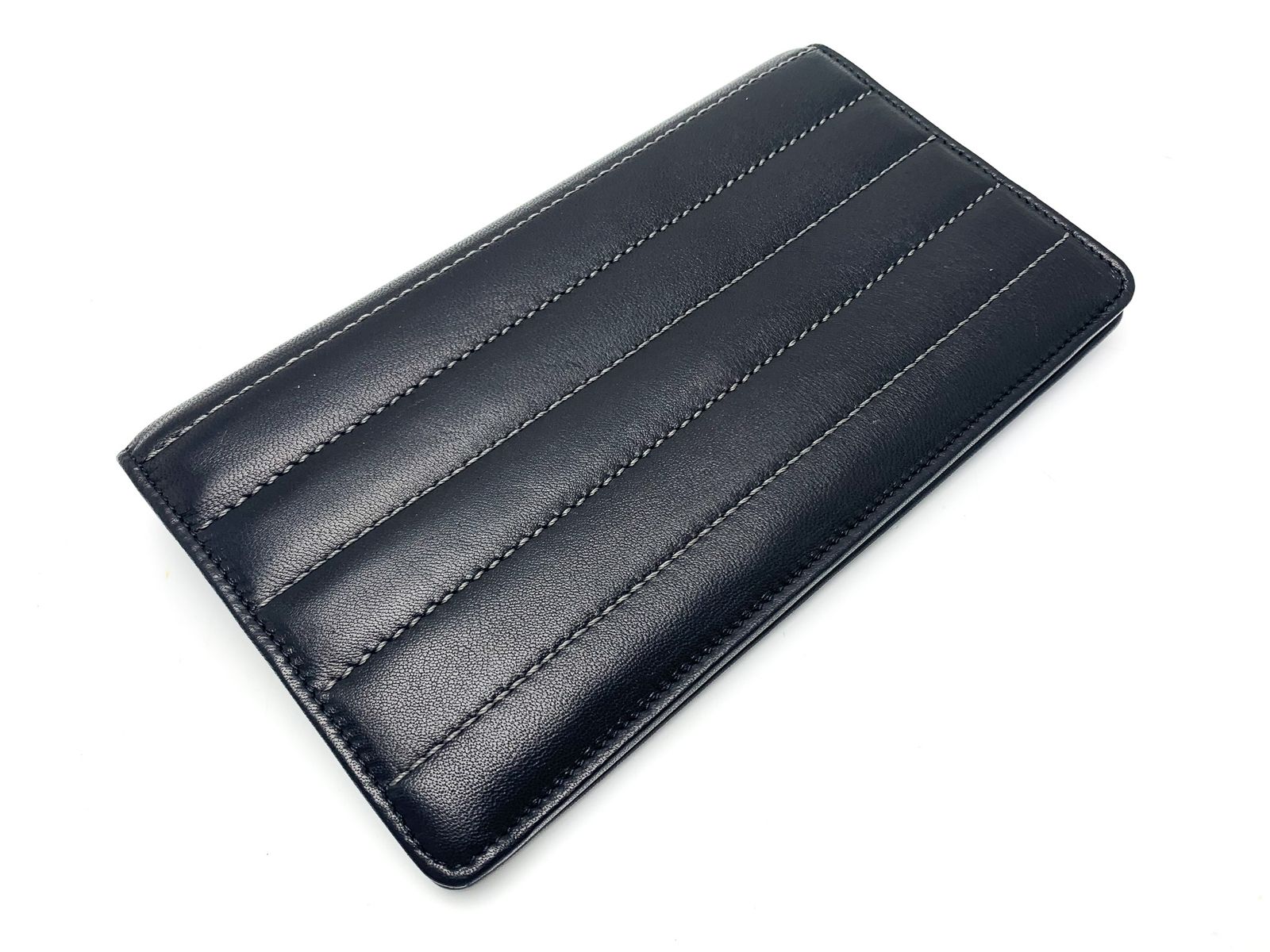 シャネル CHANEL 2つ折り財布 ニューマドモアゼル ラムスキン 黒