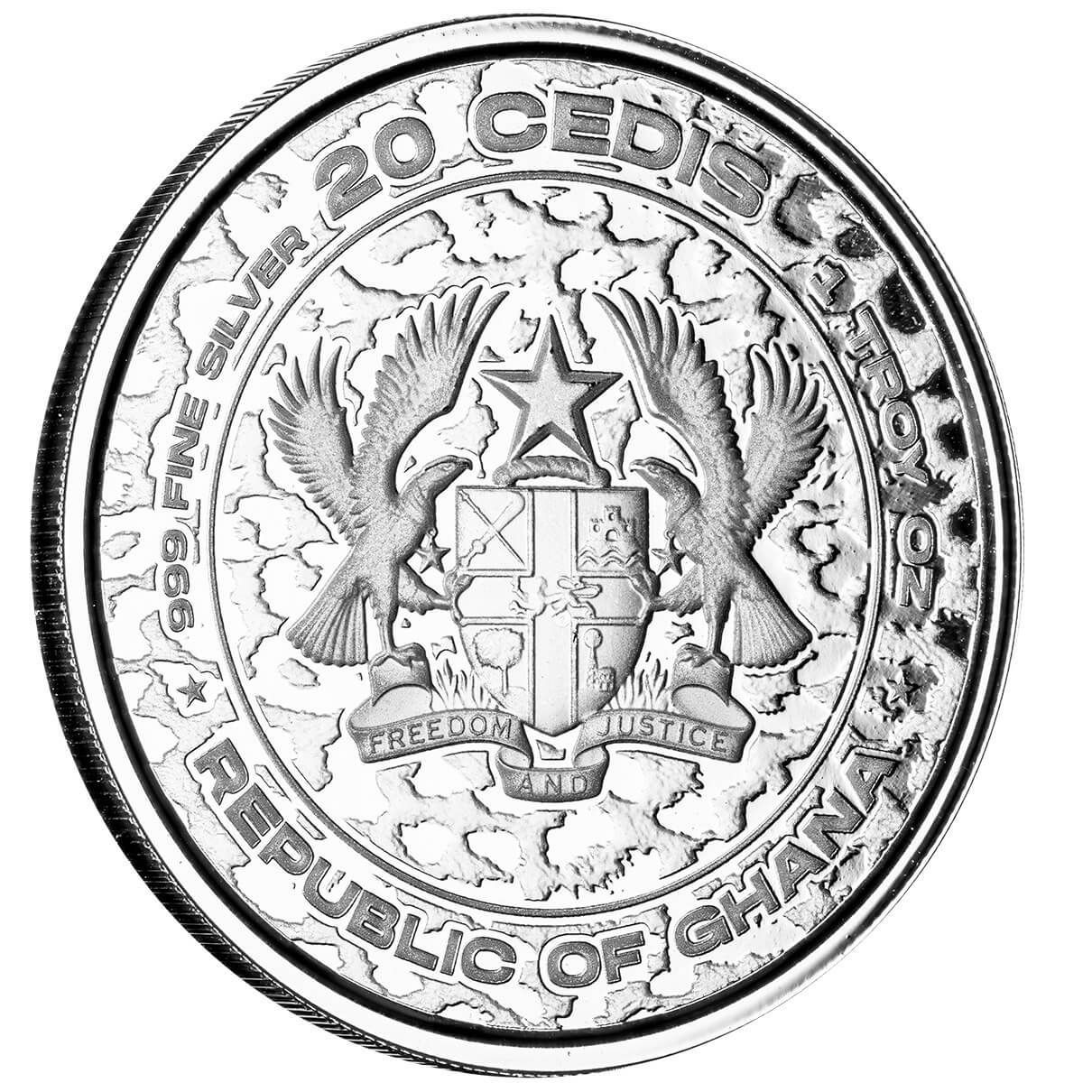 [保証書・カプセル付き] 2023年 (新品) ガーナ「アフリカのヒョウ・レオパード」純銀 1オンス 銀貨