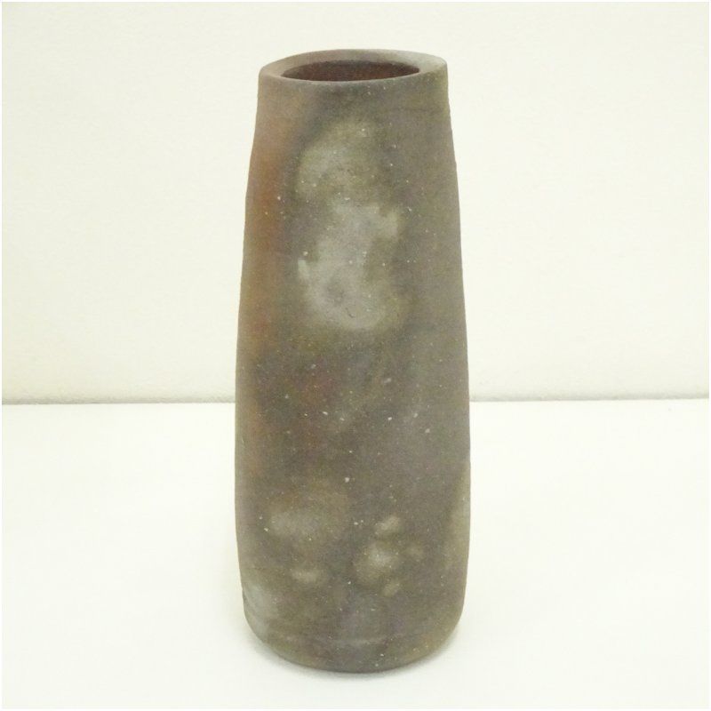 備前焼 鷲羽窯 尾鷲孝峰造 花入（共箱） 花入れ 茶道 茶道具 花瓶 花器
