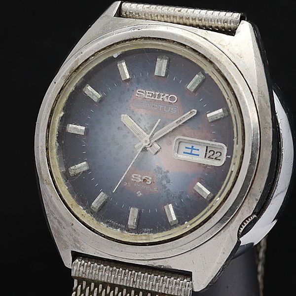 セイコー 手巻き 6106-7520 セイコー5 アクタス デイデイト SS 23石 