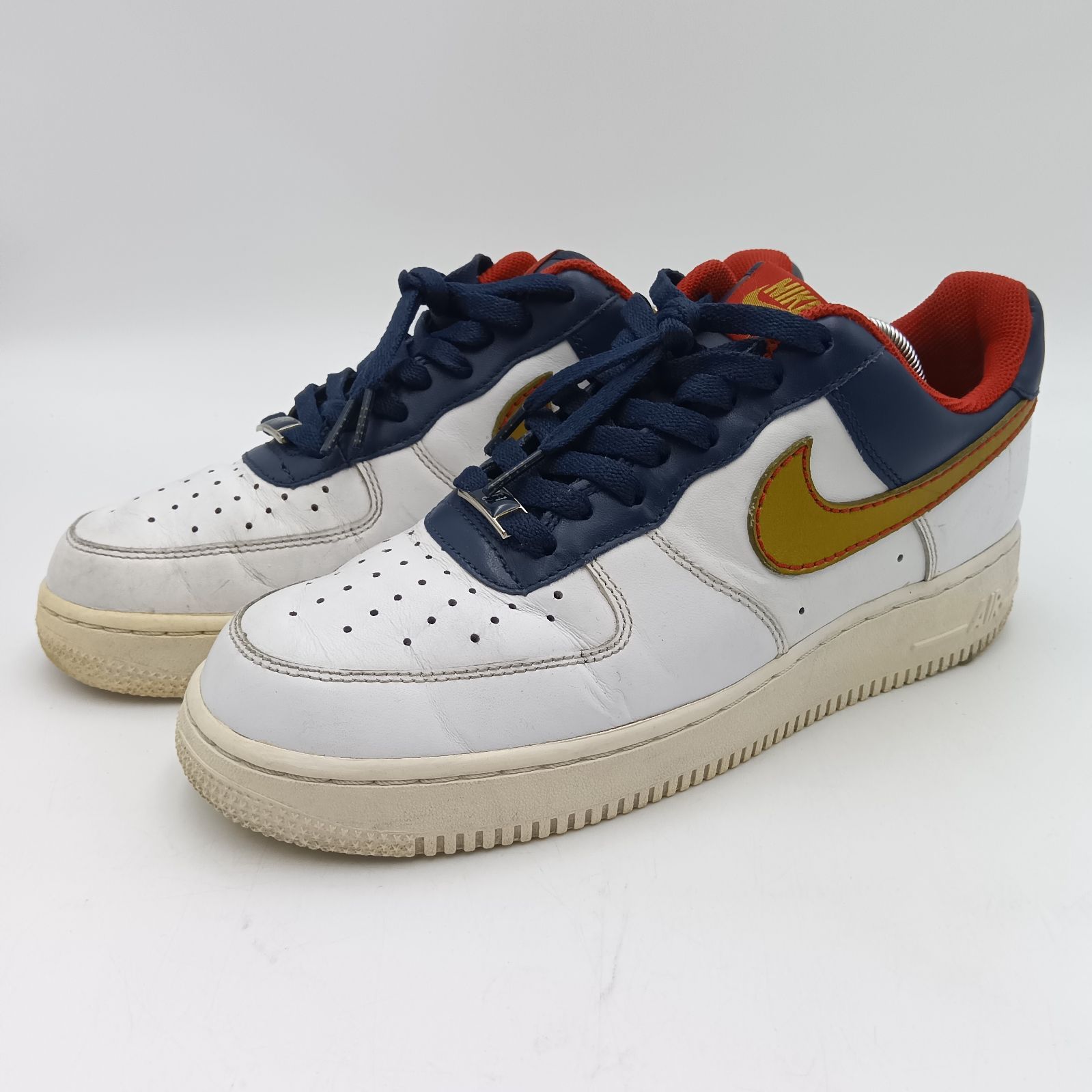 NIKE ナイキ AIR FORCE1 XXV エアフォース1XXV スニーカー ネイビー ホワイト ゴールド 26.5cm メンズ G-2-6