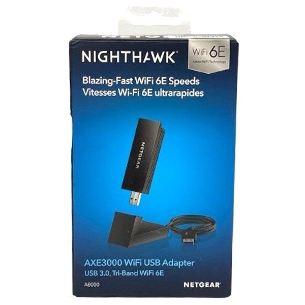 ネットギア（NETGEAR） NighthawkトライバンドWiFi 6E USB3.0アダプター A8000 【良い(B)】