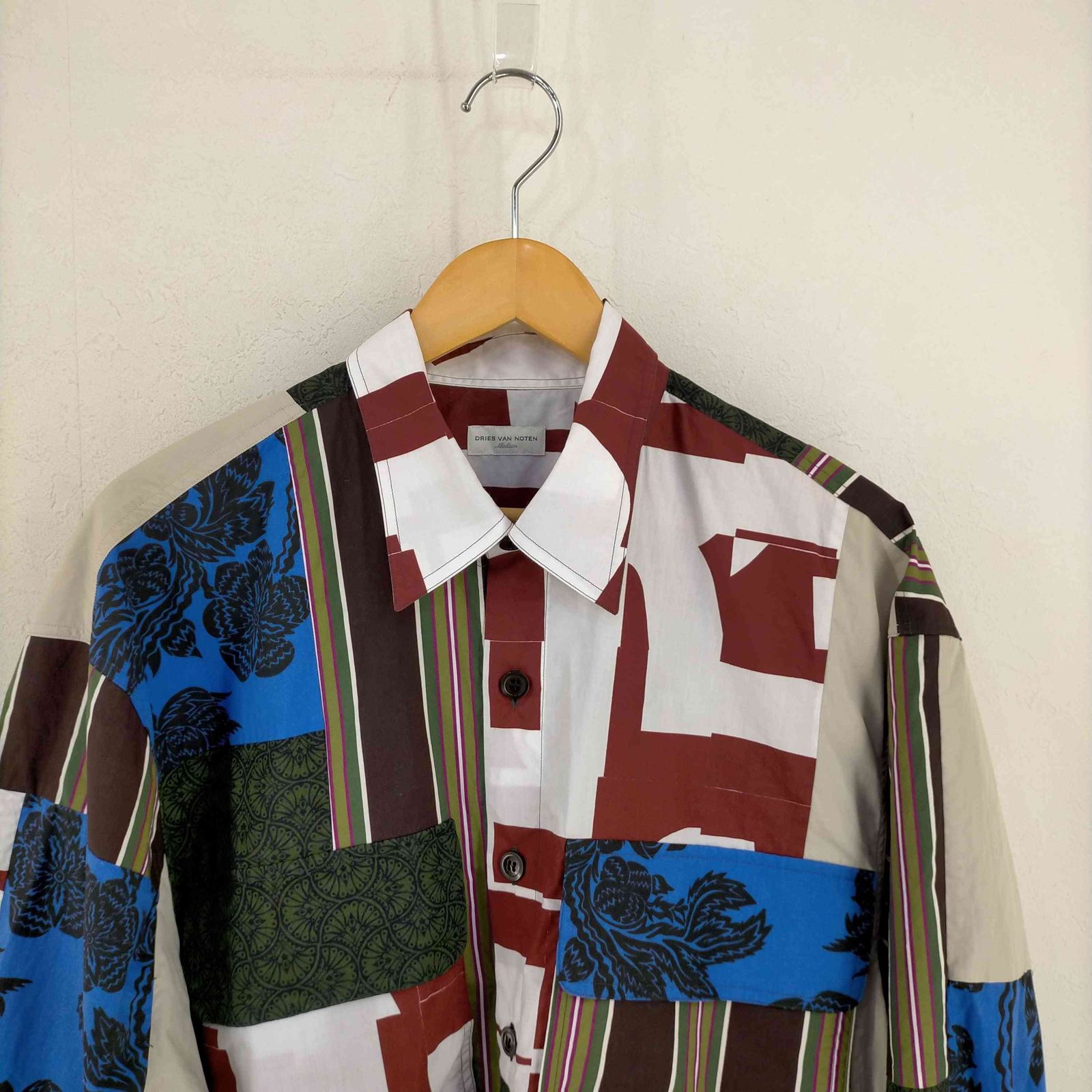 ドリスヴァンノッテン DRIES VAN NOTEN パッチワークシャツ メンズ 