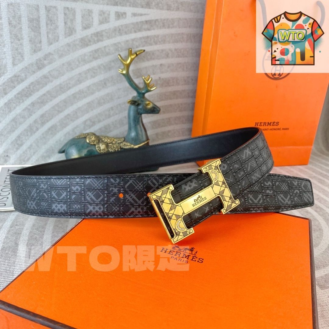 HERMES エルメス ロゴ柄 ベルト03-3 - メルカリ